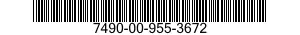 7490-00-955-3672  7490009553672 009553672