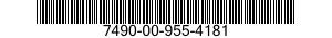7490-00-955-4181  7490009554181 009554181