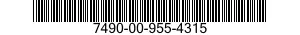 7490-00-955-4315 BRACKET,IMPRESSION 7490009554315 009554315