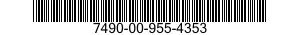 7490-00-955-4353 PLATE,LETTER STOP G 7490009554353 009554353