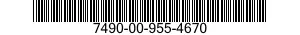 7490-00-955-4670  7490009554670 009554670