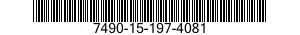 7490-15-197-4081 SHREDDING MACHINE,PAPER 7490151974081 151974081