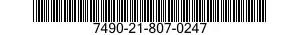7490-21-807-0247  7490218070247 218070247