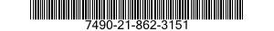 7490-21-862-3151 ADHESIVE COATING MA 7490218623151 218623151