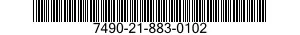 7490-21-883-0102 TYPE SEGMENT,PRINTI 7490218830102 218830102