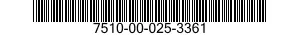 7510-00-025-3361  7510000253361 000253361