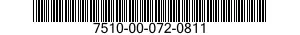 7510-00-072-0811  7510000720811 000720811