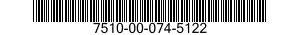 7510-00-074-5122 TAPE,PRESSURE SENSITIVE ADHESIVE 7510000745122 000745122