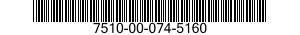 7510-00-074-5160 TAPE,PRESSURE SENSITIVE ADHESIVE 7510000745160 000745160