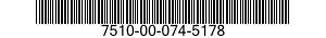7510-00-074-5178 TAPE,PRESSURE SENSITIVE ADHESIVE 7510000745178 000745178