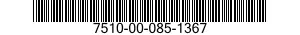 7510-00-085-1367  7510000851367 000851367