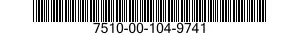 7510-00-104-9741  7510001049741 001049741