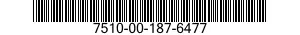 7510-00-187-6477  7510001876477 001876477