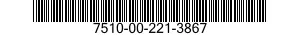 7510-00-221-3867  7510002213867 002213867