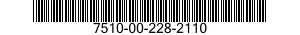 7510-00-228-2110  7510002282110 002282110