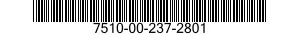 7510-00-237-2801  7510002372801 002372801