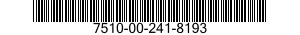 7510-00-241-8193  7510002418193 002418193