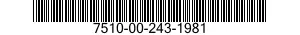 7510-00-243-1981  7510002431981 002431981
