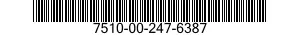 7510-00-247-6387  7510002476387 002476387