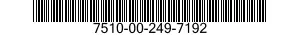 7510-00-249-7192  7510002497192 002497192