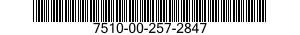 7510-00-257-2847  7510002572847 002572847