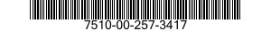 7510-00-257-3417  7510002573417 002573417