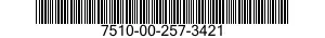 7510-00-257-3421  7510002573421 002573421