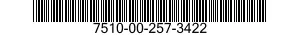 7510-00-257-3422  7510002573422 002573422