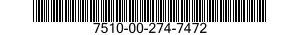 7510-00-274-7472  7510002747472 002747472