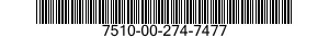 7510-00-274-7477  7510002747477 002747477