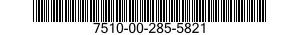 7510-00-285-5821  7510002855821 002855821