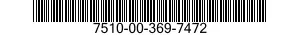 7510-00-369-7472  7510003697472 003697472