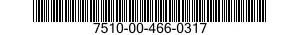 7510-00-466-0317  7510004660317 004660317