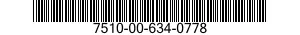 7510-00-634-0778  7510006340778 006340778