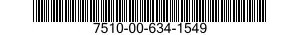 7510-00-634-1549 TAPE,PRESSURE SENSITIVE ADHESIVE 7510006341549 006341549