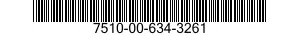 7510-00-634-3261 TAPE,PRESSURE SENSITIVE ADHESIVE 7510006343261 006343261