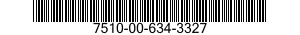 7510-00-634-3327 TAPE,PRESSURE SENSITIVE ADHESIVE 7510006343327 006343327