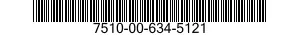 7510-00-634-5121  7510006345121 006345121