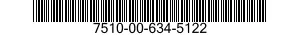 7510-00-634-5122  7510006345122 006345122