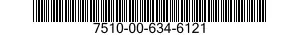 7510-00-634-6121  7510006346121 006346121