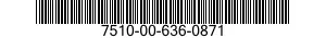 7510-00-636-0871 TAPE,PRESSURE SENSITIVE ADHESIVE 7510006360871 006360871