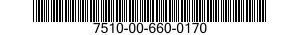 7510-00-660-0170  7510006600170 006600170