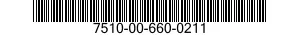 7510-00-660-0211  7510006600211 006600211