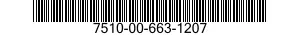 7510-00-663-1207  7510006631207 006631207