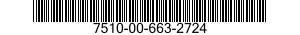 7510-00-663-2724  7510006632724 006632724