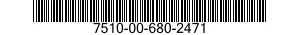 7510-00-680-2471 TAPE,PRESSURE SENSITIVE ADHESIVE 7510006802471 006802471