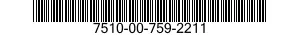 7510-00-759-2211 TAPE,PRESSURE SENSITIVE ADHESIVE 7510007592211 007592211