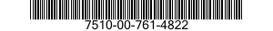 7510-00-761-4822  7510007614822 007614822