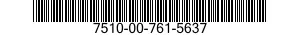 7510-00-761-5637  7510007615637 007615637
