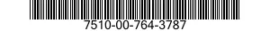 7510-00-764-3787  7510007643787 007643787